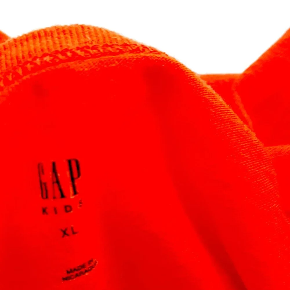 Gap Boys T-Shirt Dinosaur Long Sleeve Orange XL 12